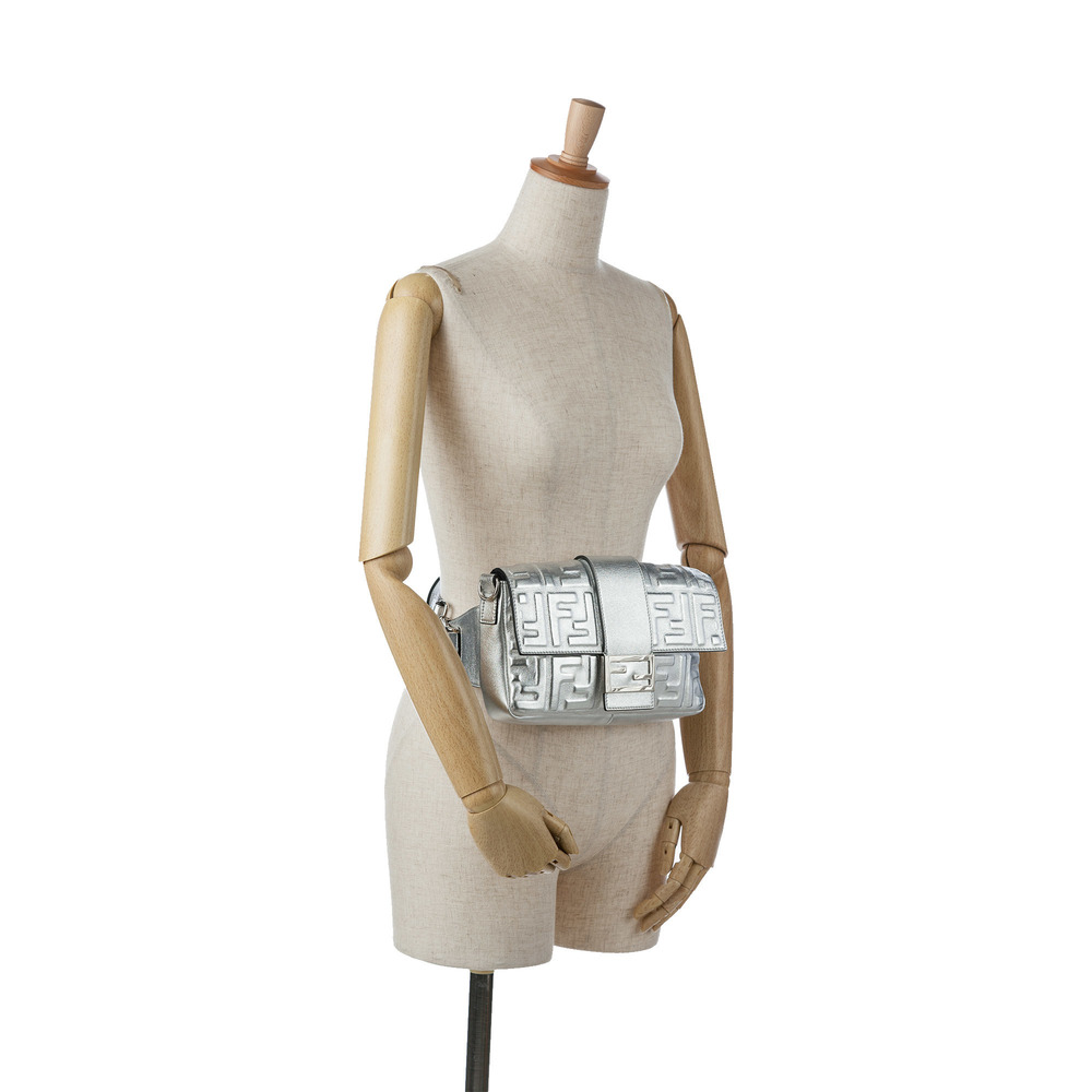 Pre-Loved Fendi Prints On Zucca Embossed Convertible Baguette Belt Bag - Picture 9 of 10